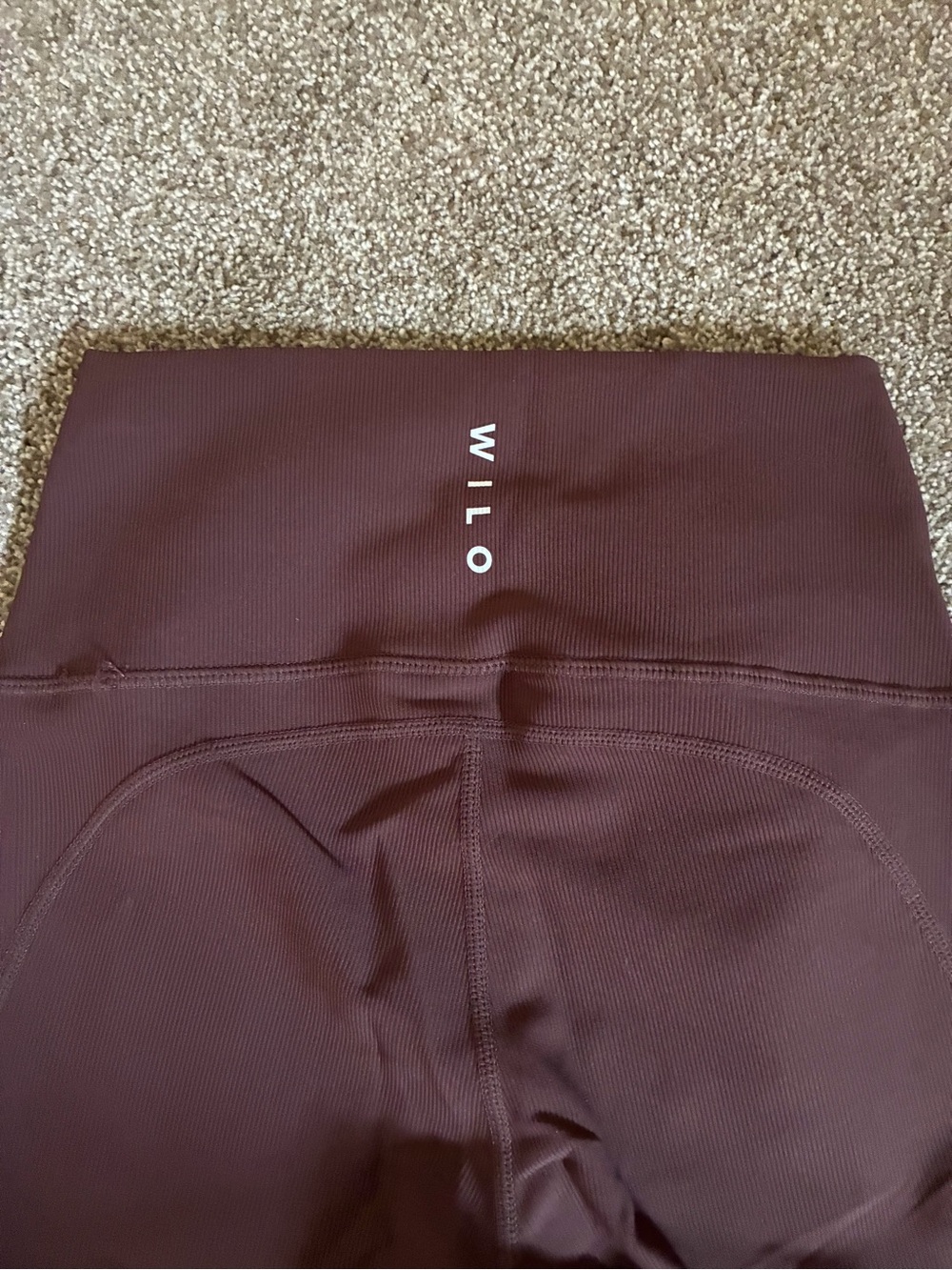 NWT Wilo High-Waist Leggings in Burgundy/Brown